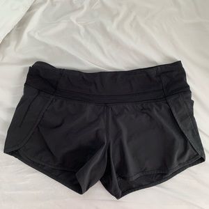 Like new black Lululemon shorts 4 inch inseam